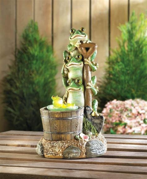 Small Garden Decor Rotating Frog Outdoor Statue Home Patio Etsy