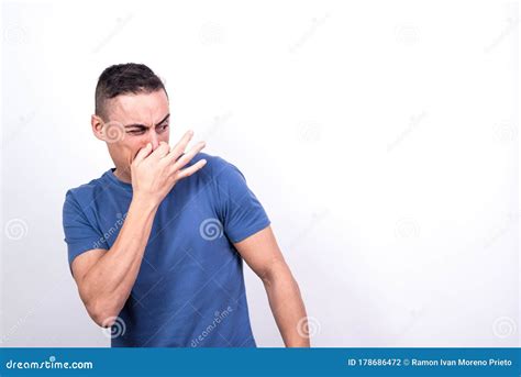 Man Disgusted By Bad Smell Stock Photo Image Of Rotten 178686472