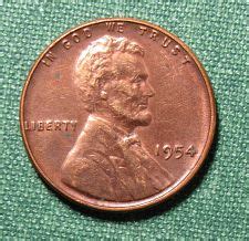 1954 Lincoln Wheat Penny Coin Value Prices Photos Info