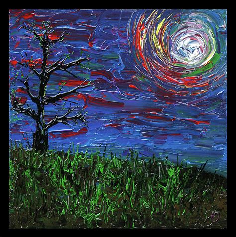 Full Moon Tree Painting By Erik Tanghe Fine Art America