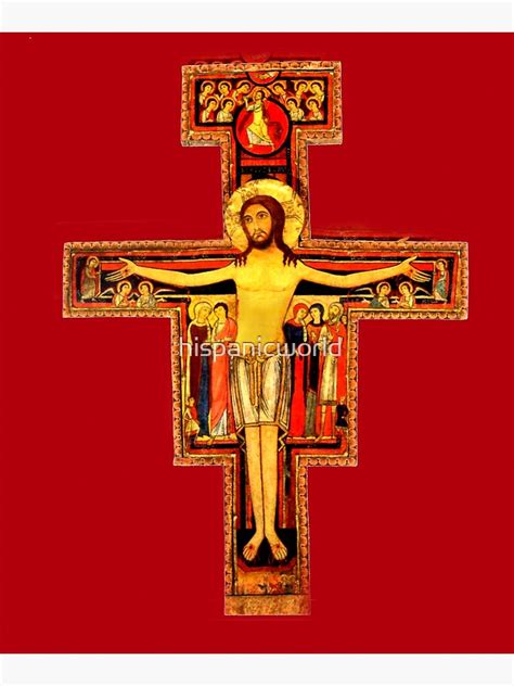 San Damiano Crucifix St Francis Of Assisi Mounted Print For Sale By Hispanicworld Redbubble