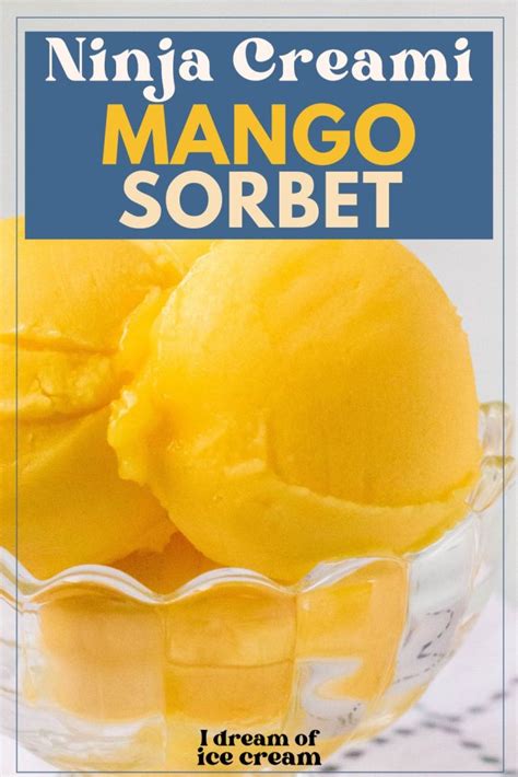 Easy Ninja Creami Mango Sorbet I Dream Of Ice Cream