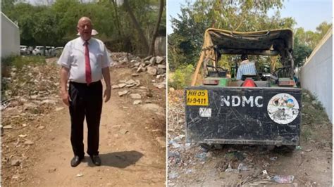 Denmark Diplomat Freddy Svane Shows Garbage Outside Embassy In Delhi