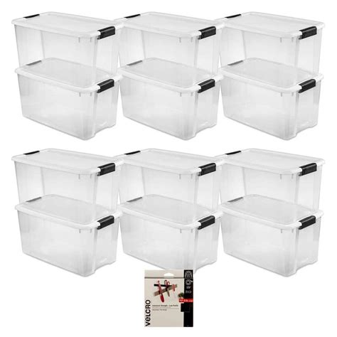 Reviews For Sterilite 70 Qt Plastic Ultra Latch Clear Box In Clear 12