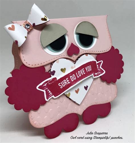 Stampinup Valentines Owl Sure Do Love You Homemade Valentines Day