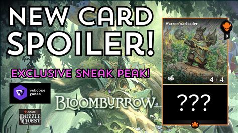 NEW SET SPOILER Warren Warleader Bloomburrow Magic Puzzle Quest