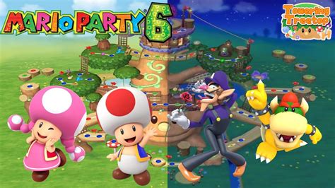 Mario Party 6 Toadette Vs Toad Vs Waluigi Vs Koopa Kid Towering Treetop