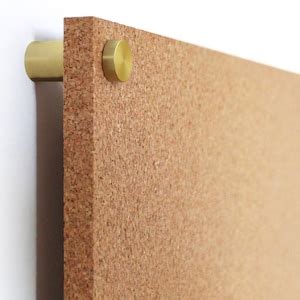 Modern Cork Board For Wall Floating Corkboard Standoff Mounts