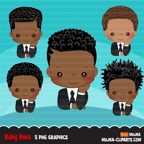 Boss baby clipart toddler with business suit graphics black | Etsy