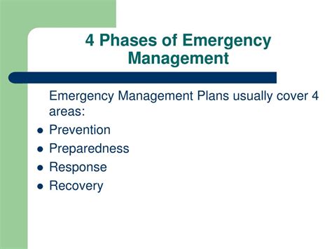 Ppt Disaster Planning Prevention Preparedness Response And