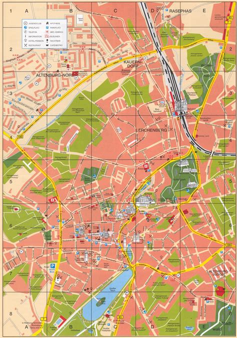 Altenburg Tourist Map - Altenburg Germany • mappery