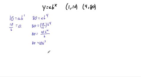 Writing Equations Of Exponential Functions Given Two Points Tessshebaylo