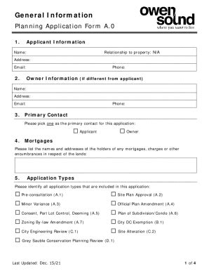 Fillable Online Planning Application Formsdevelopment Application Forms