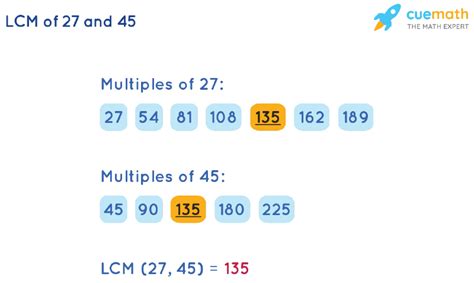 Lcm Of 27 And 45 How To Find Lcm Of 27 45