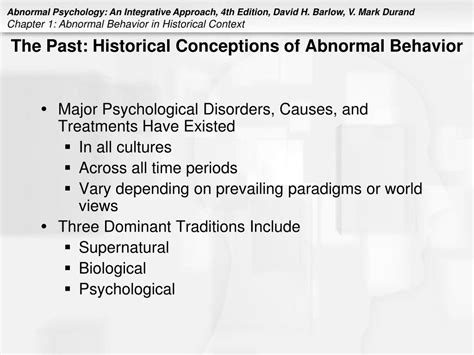 PPT Chapter 1 Abnormal Behavior In Historical Context PowerPoint