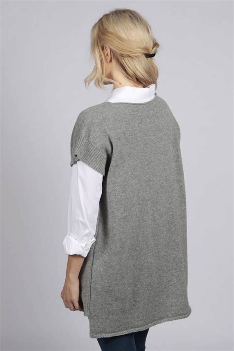 Light Grey Women S Pure Cashmere Sleeveless Sweater Etsy