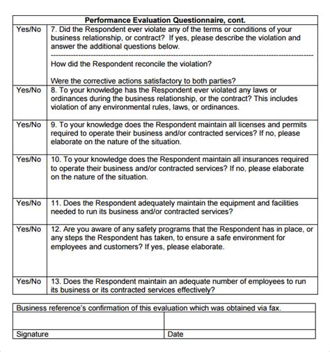 Manager Evaluation 9 Free Samples Examples Format