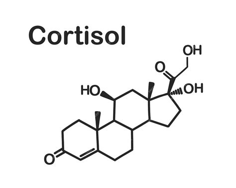 Fórmula Química Estrutural Do Cortisol Vetor Premium