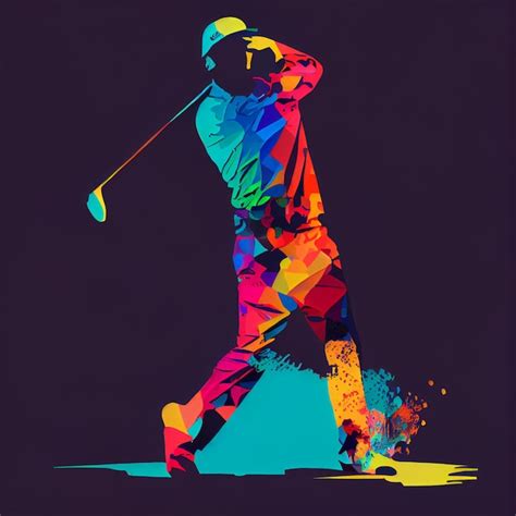 Ilustraci N De Hombre Golfista O Jugador De Golf En Estilo Abstracto