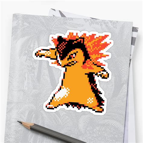 "Typhlosion Sprite " Stickers by Pepperleopard | Redbubble