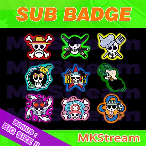 ArtStation - Twitch sub badges one piece pirates jolly roger pack ...