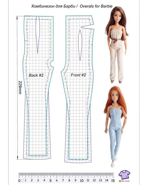 Overalls for Barbie Комбинезон для Барби Sewing barbie clothes