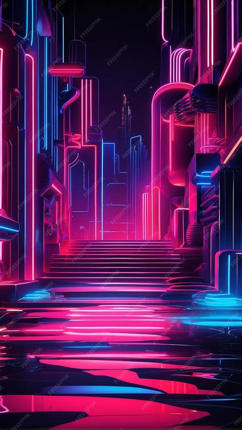 Premium Photo | Cyberpunk neon background