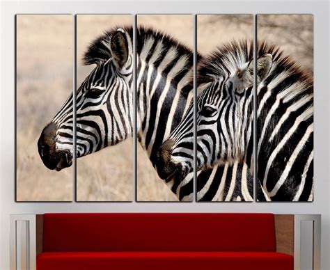 Zebra Wall Art Zebra Wall Decor Zebra Canvas Zebra Print Etsy