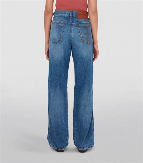 Womens Jw Anderson Blue Cut Out Bootcut Jeans Harrods Uk