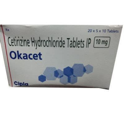 Okacet 10 Mg Tablet CIPLA FITBYNET