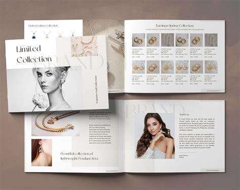 Jewelry Line Sheet Template Product Catalogue Price List And Etsy