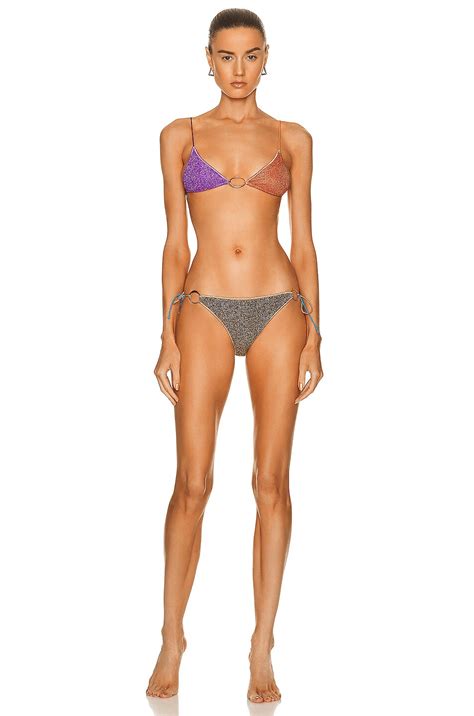 Oseree Lumiere Colore O Kini Bikini Set In Multicolor Fwrd