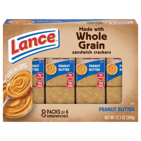 Save On Lance Whole Grain Sandwich Crackers Peanut Butter 8 Ct Order Online Delivery Stop And Shop