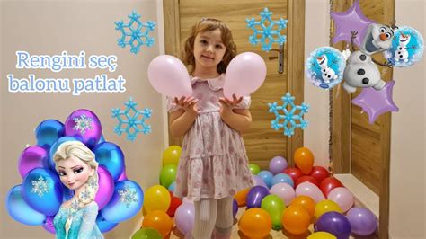 BALON PATLATMA CHALLENGE PRENSES ELSA NİLDA RENGİNİ SEÇ BALONU PATLAT