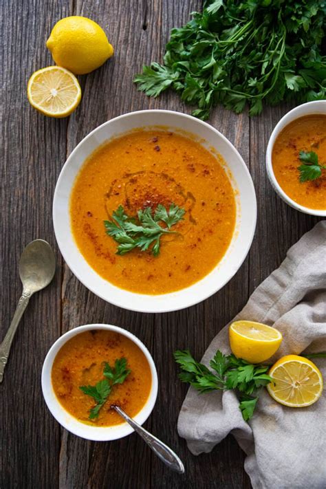 Moroccan Style Red Lentil Soup Recipe Unicorns In The Kitchen