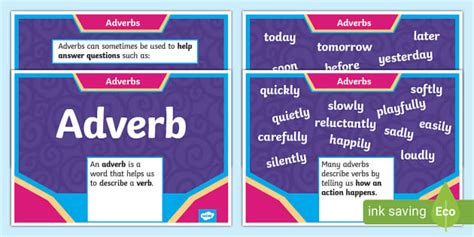 Adverb Display Posters Teacher Made Twinkl