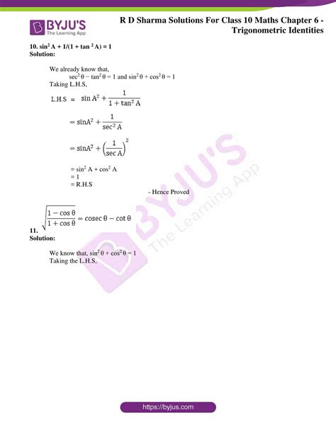 Rd Sharma Solutions For Class Maths Updated For Chapter