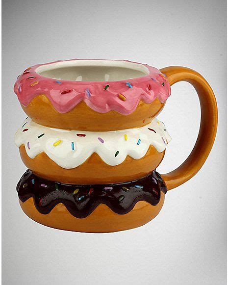 3 Donut Molded Coffee Mug 16 Oz Spencers Mugs Coffee Mugs