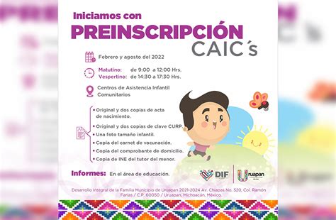 Uruapan Listas Las Preinscripciones Para Jardines De Ni Os Del Dif