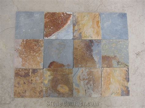 Wellest Rusty Brown Multi Color Slate Floor Wall Tile China Slate