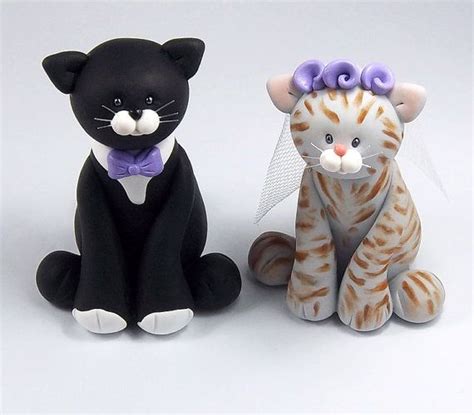 Tuxedo Cat And Tabby Cat Custom Wedding By Heartshapedcreations 5900