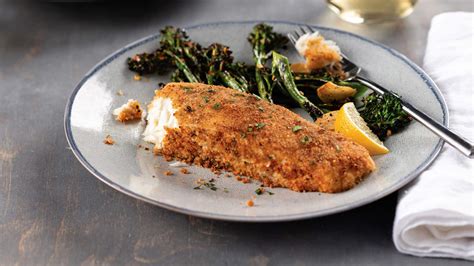 Roasted Halibut With A Lemon Garlic Herb Crust Recipe