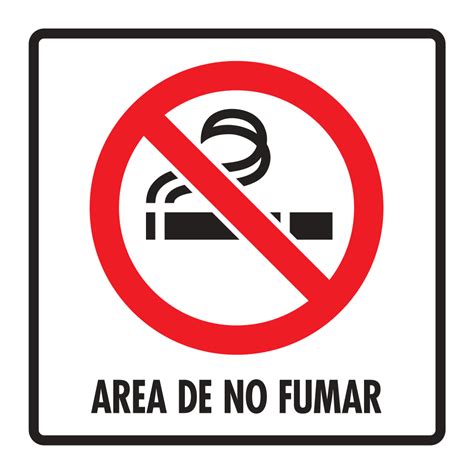 SEÑAL MODELO 087 ÁREA DE NO FUMAR 25X25 NORMAL ESTIRENO EXTIN FLAM