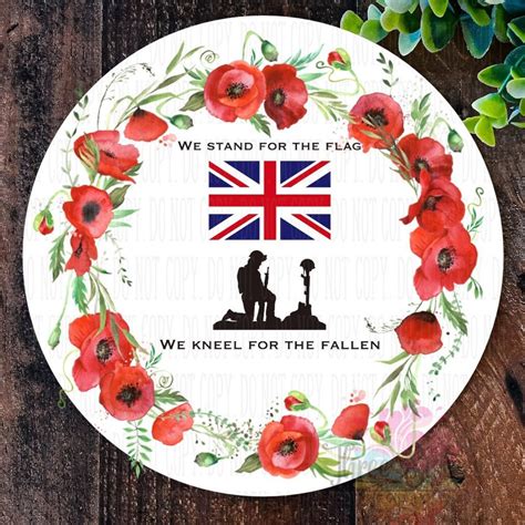 Poppy Wreath Remembrance Day Wreath Sign Lest We Forget Etsy