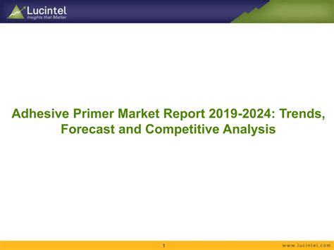 Adhesive Primer Market Report Trends Forecast And Competitive