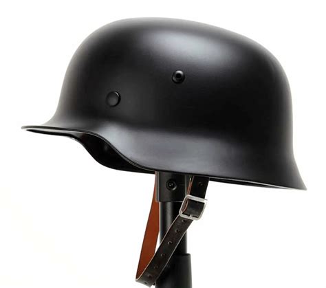 Tomwang2012 WWII WW2 Casco Negro Del Ej Rcito Alem N M35 Forro De Cuero