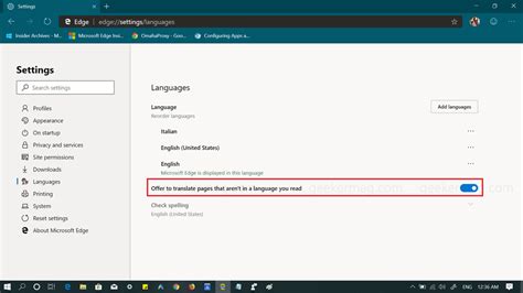 How To Enable Disable Microsoft Translation In Edge Chromium