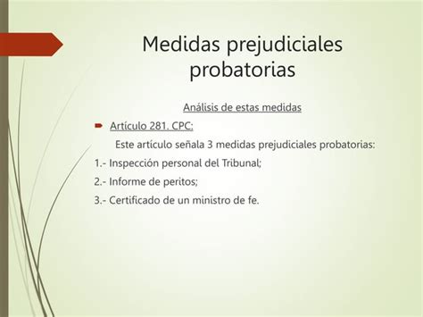 Derecho Procesal Medidas Prejudiciales Universidad Autonoma Ppt