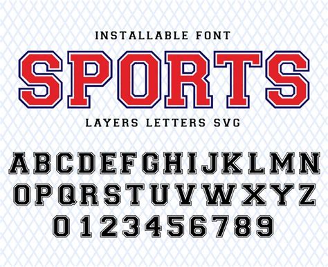 Varsity Font Ttf Svg Varsity Font Layered Svg College Font Varsity Font