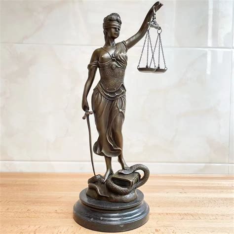 Lady Justice Grecka Bogini Statua Br Z Lepy Themis Justitia Rze Ba